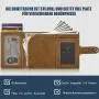 Fashion Aluminum Metal Slim Minimalist Front Pocket Card Holder Luxury Anti Rfid Blocking Protected Genuine Leather wallet