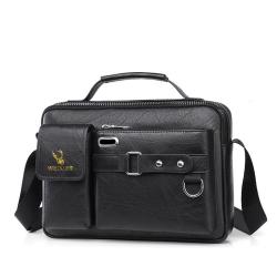 WTB051 Fashion Waterproof Messenger Bag Large Capacity Simple Casual PU Leather Men's Crossbody Travel Handbag