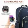 LOVEVOOK Stylish Quilted Smart school backpack with USB Port high quality waterproof business travel laptop backpack for women
