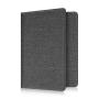 Passport Holder Travel Wallet Woven Polyester RFID Blocking PU Leather Card Case Cover