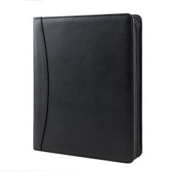 A4 Size PU Vegan Leather Document Zipper Padfolio Folder Office Resume Folder