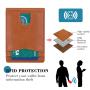 Minimalist RFID Mens Money Clip Wallet Leather