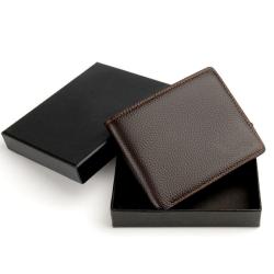 Fashion Mens Vegan Leather Slim Wallet RFID Blocking Bifold Wallets Leather Card Holder Wallet for Men