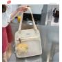 Wholesale Cheap Price Canvas Ita Bags Customized Clear PVC Window Women Tote Bags Girls Shoulder Bag