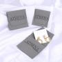 Luxury Gray Microfiber Jewelry Pouch Bag Custom Logo Jewelry Envelope Earring Necklace Packaging Microfiber Bag