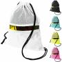 Gelory Custom Logo Colorful Drawstring Promotional Large Bag  Lightweight Mesh Outdoor Backpack Bag