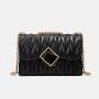 KBW731 Women Bag New Fashion Chain Shoulder Wrinkled Leather Bag High Quality Ladies Lingge Crossbody One Shoulder Underarm Bag