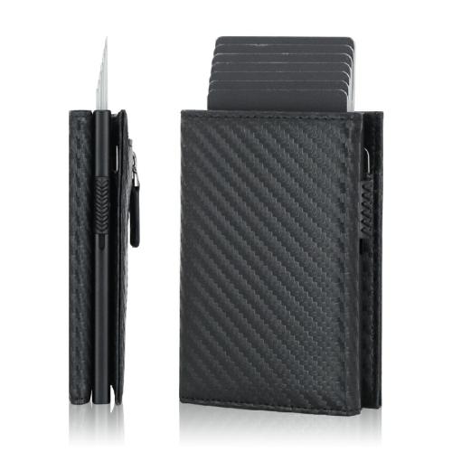 Wholesale Slim Wallet for Men Credit Card Holder with Pop Up Card Case RFID Blocking Mens Minimalist Wallet Metal Money Clip