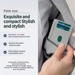 Customize Small RFID Blocking Minimalist Slim Credit Card Holder Pocket Wallets for Men Women