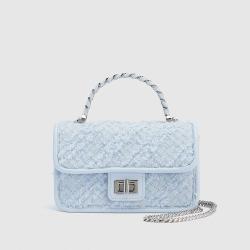 2024 Autumn And Winter New Style Fashion Women Handbags Luxury Tweed Purses And Handbags Mini Metal Chain Handle Crossbody Bags