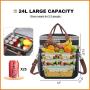 LOVEVOOK PEVA Lunch Bag Insulated for Women Lunch Box for Men Leakproof Double Decker Lunch Bag for Work/School/Picnic/Hiking