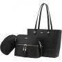 LOVEVOOK 3pc/set designer ladies handbags and purses shopping shoulder bag crossbody bag office travel luxury women tote bags