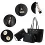LOVEVOOK wholesale 2022 luxury 3pcs geometric handbags sets fashion tote shoulder bags for ladies purses and women handbags