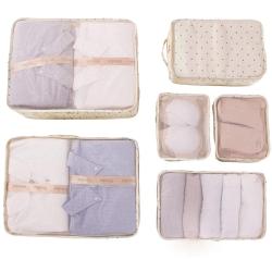 Custom 6 Pieces\set Oxford packing cube Waterproof Travel Bag One set Large Capacity Of Clothing Sorting Organize Bag
