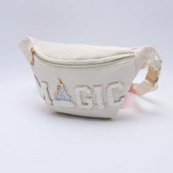 Custom Waterproof Nylon Crossbody Fanny Bag Castle MAGIC Patch Sew On Women Men Chenille Embroidery Waist Belt Bag Waist Pack