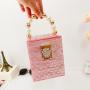 Custom 2024 Mini box Banquet Clutch Purse Mini Wedding bag With Chain New Women Full Side Colorful Stone Evening Handbag
