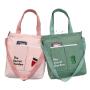 Large Capacity Women's Crossbody Canvas Shopping Bag Custom Logo Plain Organic Cotton Shoulder Tote Bag for Student