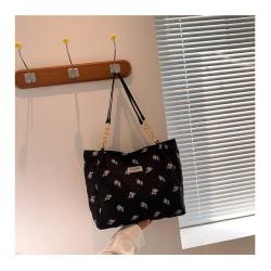 2024 New Arrival Bags Brand Golden Chain PU Leather Shoulder Bags Ladies Trendy Fashion Wome's Handbags