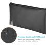 Gelory Large Capacity Pencil Bag Pen Case Student Stationery Pouch Zipper Closure Soft PU Leather Pencil Pouch