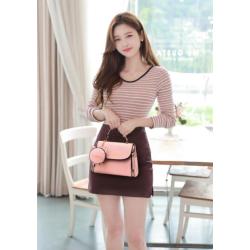 ZR485 Hot Solid Color Single Shoulder Women Bag New Tide Fashion PU Ladies Handbag Cute Crossbody Cat Pattern Portable Bag
