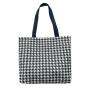 Large Capacity Retro Houndstooth Pattern Canvas Shoulder Bag Portable Shopping Bag Custom Logo Female Handbag Autumn-Winter