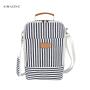 Custom Logo Reusable Wine Bags Travel 2 Bottle Stripes Wine Carry Bag for Wine