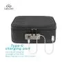 Smell Proof Fingerprint Lock Case PU Leather Odor Proof Case With Fingerprint Lock with Activated Carbon Lining
