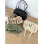 New Style Simple Big Nylon Hand Bag Zipper Women Tote Bags Handbag Fashionable Casual Lady Drawstring Ruched Shoulder Bag