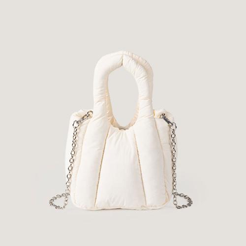 Custom New Fashion Women Puffer Tote Bag Soft Padded Down Winter Handbag Nylon Crossbody Bags