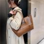 Women's tote bag new high-end feel portable versatile retro large bag