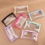 Keymay Stock Multi Colors TSA Approved Toiletry Bag Clear Travel Bags With Snap Zipper Case Organizer Storage Clear Cosmetic Bag