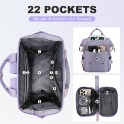 2pcs/set Fashion Carry on School College Work Travel Daypack with USB Port & pencil box Teacher Nurse Bag Laptop Backpack Purse