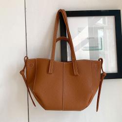 High Quality Fashion Trendy Pu Leather Handbag Shoulder Women'S Bucket Tote Bags Manufacturers