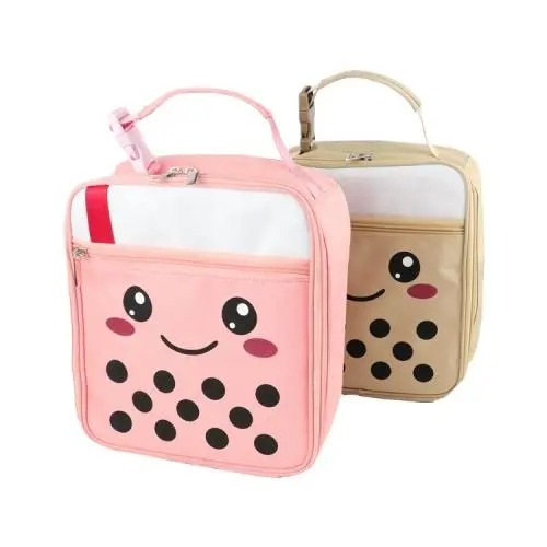 Reusable Insulated Lunch Bag Kids Lunch box Insulated Soft Bag Mini Cooler Back to School Thermal Meal Tote Kit
