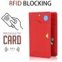 Custom logo wallets Front Pocket Minimalist Leather Slim Wallet RFID Blocking Credit Card Case