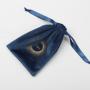 Custom Logo Navy Drawstring Necklace Jewellery Pouch Jewelry Watch Packaging Drawstring Velvet Bag