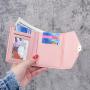 Factory wholesale 2024 new retro fashion metal heart-shaped small women's short wallet student wallet coin purse money card clip