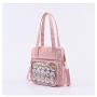 Custom Tote bag canvas PVC transparent window pain bag women's bag portable zipper shoulder niche design plus logo