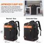 LOVEVOOK Super Large 40L Travel Backpack With 4 Packing Cubes for Women Men Airline Approved Expandable Large Suitcase Backpacks