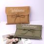 Custom Logo Printing Envelope Cotton Twll Clothes Handbag Pouch With Bow Colorful Dust Cotton Envelope Pouch
