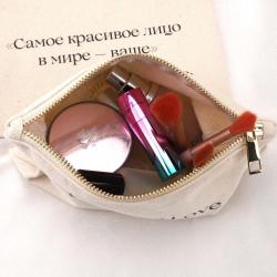 Custom Logo Printing Eco 8Oz Canvas Cosmetic Zipper Bag Travel Toiletry Cotton Canvas Makeup Pouch For Pencil