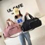 ZWY143 Large Custom Logo Oxford Waterproof Dry Wet Personalized Zipper Sport Gym Travel Sneaker Duffel Bag with Shoe Compartment