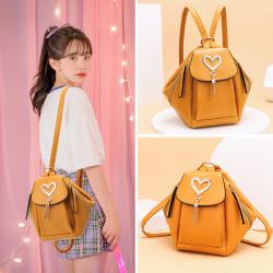 2023 PU New Fashion Mini Bag Women's Korean Heart Tassel Bucket Bag  Designer Handbag Wholesale