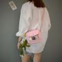Fashion transparent PVC messenger bag with custom mini canvas ita bag