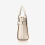 Wholesale China Supplier Large Capacity  Beige And White Leather Tote Bag Pu Leather Handbags For Women