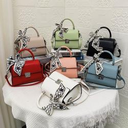 Fashion Lady Designer Bags Scarf &metal Lock Zipper Flap Pattern Cross Body Purse Women Modern Classic Style Sling Messenger