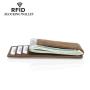 Crazy Horse Men's Cow Leather Wallets Anti-Theft RFID Blocking Wallet Brown Credit Card Holder Money Cash Clip