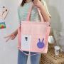 Custom Logo Wholesale Korean Style Women's Canvas Messenger Bag Simple Large Capacity Portable Shopping Bag Student Shoulder Bag
