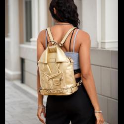 ladysky Top product fashion Unique collar ladies backpack for girls top selling quality PU women's handbag bag factory 26 cm