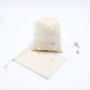 High Quality Organic Cotton Gift Packaging Custom Logo Dust Drawstring Bag Natural Cosmetic Cotton Makeup Pouch